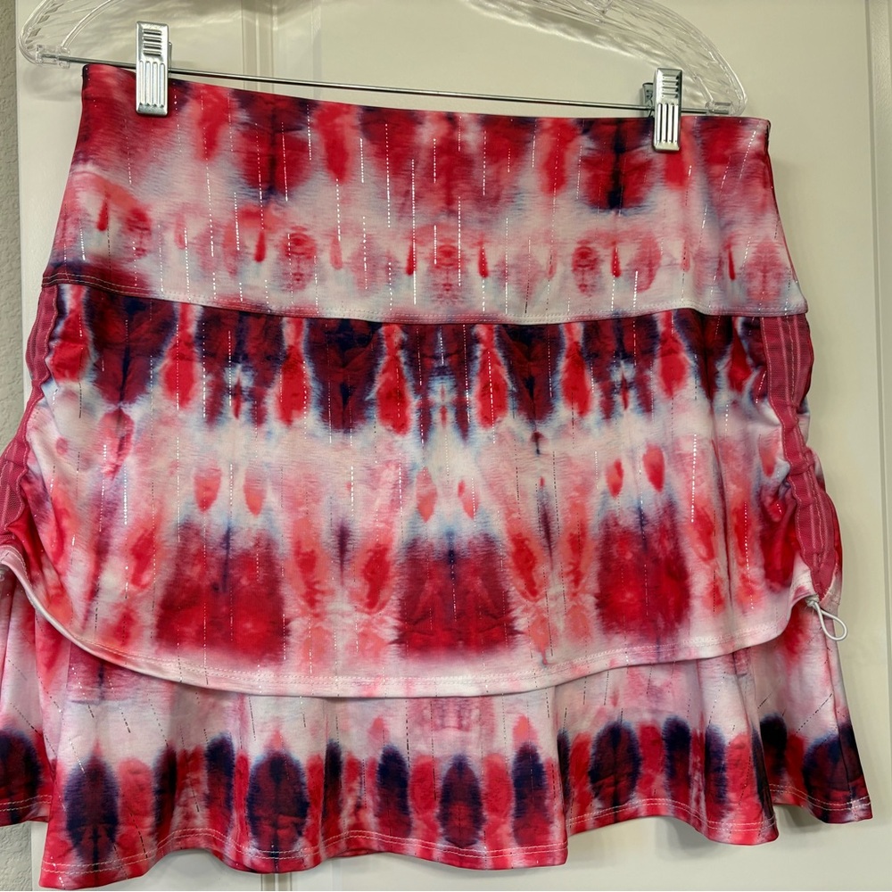 Lucky in Love Red Tiered Golf Skirt
